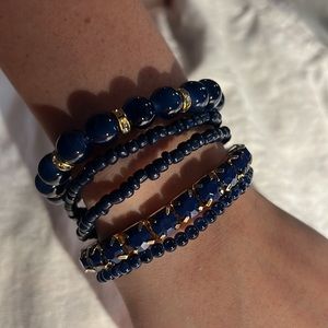 Navy bracelet set